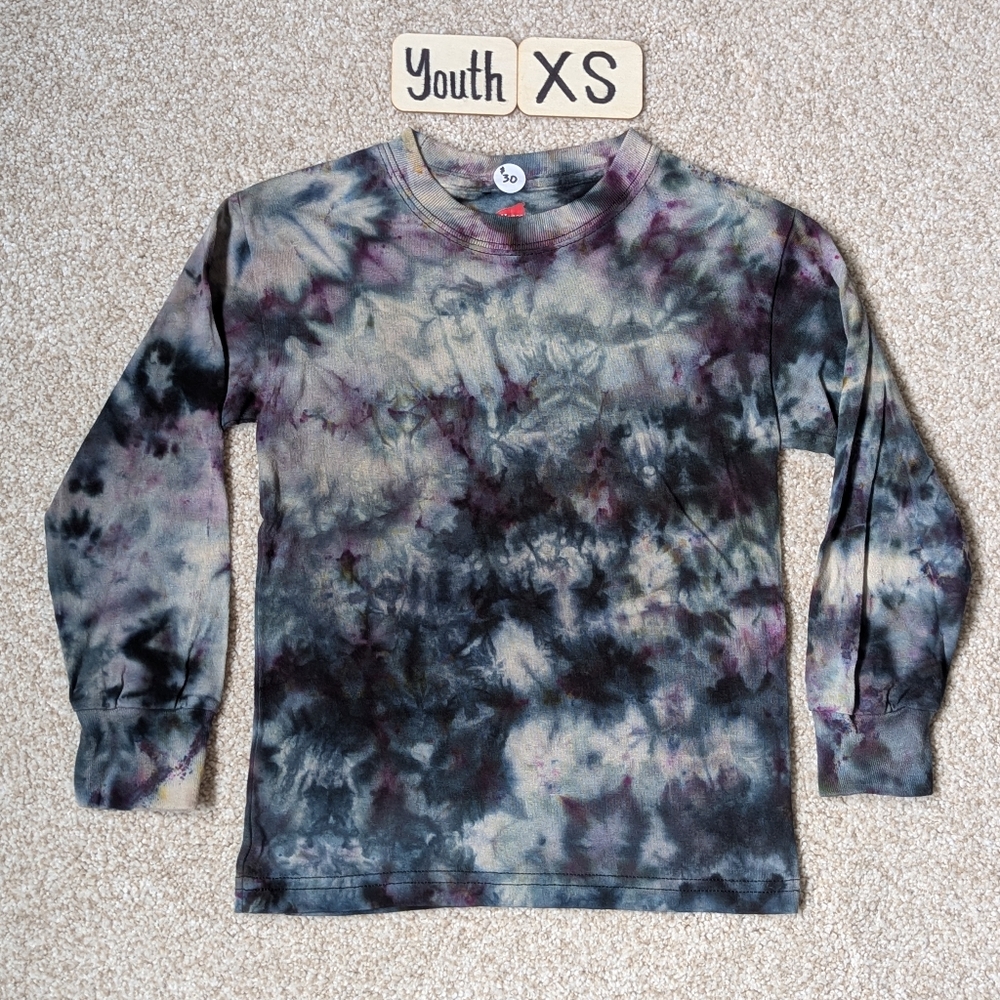 New Reverse Tiedye Unisex Youth Long Sleeve Shirt
